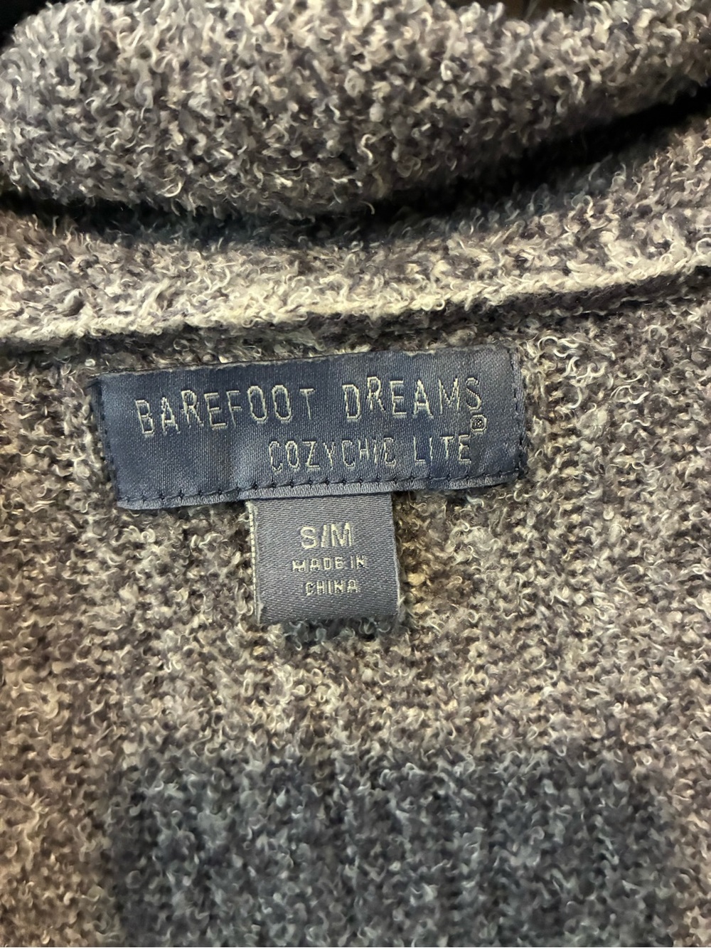 Barefoot Dreams Ribbed Wrap Robe - Light Grey - Picture 3 of 3